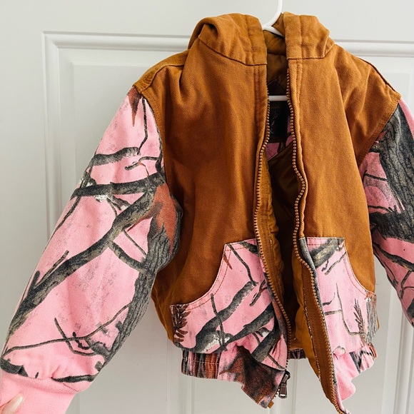 outdoor habitat pink and brown insulated utility kids coat size 4T - Picture 5 of 7